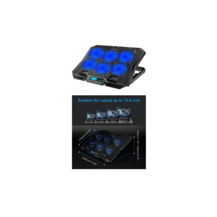 Base Refrigerante Gamer JYR 6 Ventiladores Antideslizante para Laptop 17in